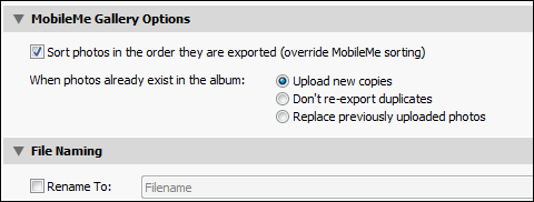 MobileMe Gallery Options